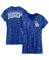 Outerstuff Big Boys and Girls Royal Los Angeles Dodgers V-Neck Sequin Dress