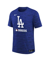 Nike Big Boys and Girls Royal Los Angeles Dodgers Authentic Collection Velocity Performance T-Shirt