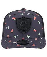 New Era Men's Navy/Black Las Vegas Raiders Adventure Drinks Pattern 9SEVENTY Stretch Snap Hat