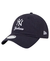 New Era Women's Navy New York Yankees Preppy Team 9TWENTY Adjustable Hat