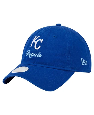 New Era Women's Royal Kansas City Royals Preppy Team 9TWENTY Adjustable Hat