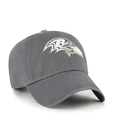'47 Brand Women's Gray Baltimore Ravens Bright Side Clean Up Adjustable Hat