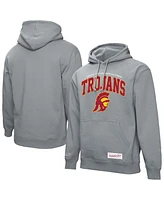 Mitchell & Ness Men's Heather Gray Usc Trojans Classic Arch Pullover Hoodie