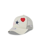 New Era Women's Stone Dallas Cowboys All Love 9FORTY Adjustable Trucker Hat