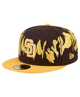 New Era Men's Brown/Gold San Diego Padres Retro Pattern 59FIFTY Fitted Hat