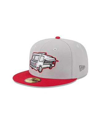 New Era Men's Gray Fresno Grizzlies theme Nights 59FIFTY Fitted Hat