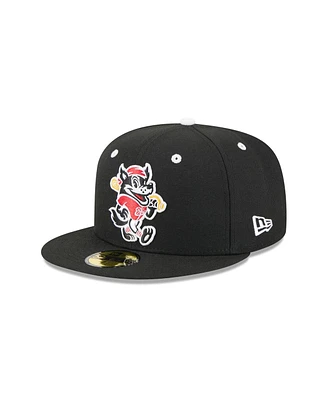 New Era Men's Black Erie SeaWolves theme Nights 59FIFTY Fitted Hat