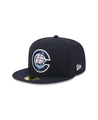 New Era Men's Navy Columbus Clippers theme Nights 59FIFTY Fitted Hat