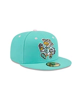 New Era Men's Turquoise Biloxi Shuckers theme Nights 59FIFTY Fitted Hat