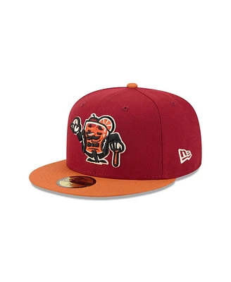 New Era Men's Dark Red Beloit Sky Carp Theme Nights 59FIFTY Fitted Hat