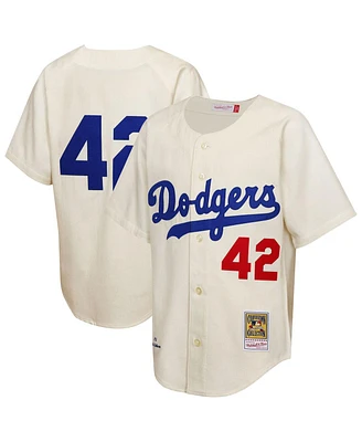 Mitchell & Ness Big Boys and Girls Jackie Robinson Cream Brooklyn Dodgers 1955 Authentic Jersey