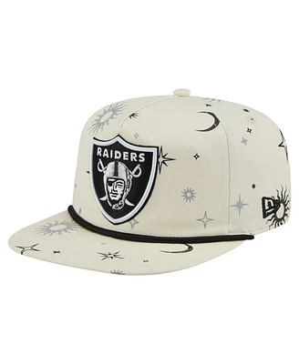 New Era Men's Cream Las Vegas Raiders Celestial Golfer Adjustable Hat