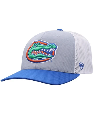 Top of the World Men's Heather Gray Florida Gators Stamp Three-Tone Flex Hat