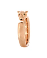 Pre-Owned Cartier 7mm Panthere de Cartier Band Ring 18K Rose Gold with Onyx and Tsavorite
