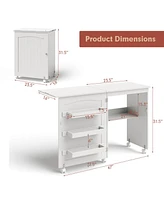 Folding Sewing Craft Table Shelf Storage Cabinet Home Furniture
