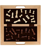 We Games Folding Wood Travel Chess Set