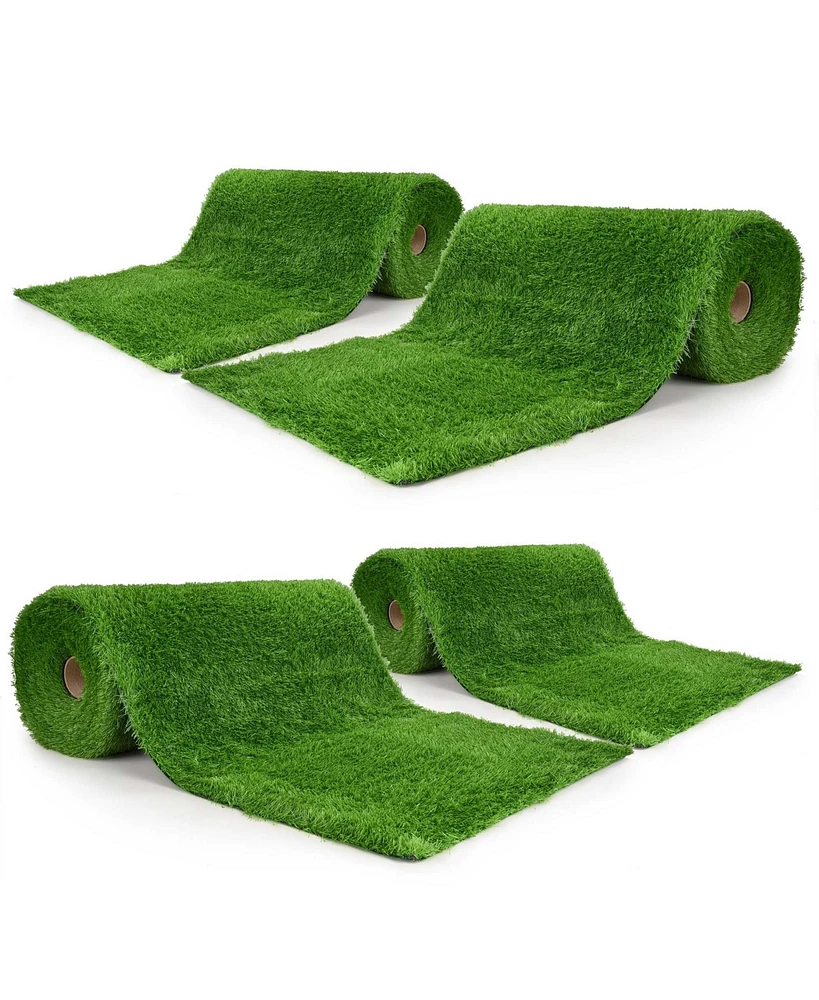 Yescom 4pcs 50x3 Ft Artificial Grass Turf 1.38" Fake Grass Rug Indoor Batting Tunnels Outdoor Synthetic Lawn