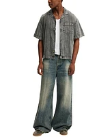 Cotton On Men's Washed Box Fit Short Sleeve Shirt
