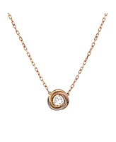 Pre-Owned Cartier Trinity Diamond Pendant Necklace 18K Tricolor Gold and Diamond
