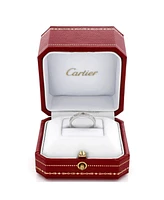 Pre-Owned Cartier Love Wedding Band Pave Diamonds Ring 18K White Gold and Diamonds