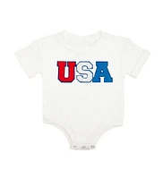 Sweet Wink Baby Girls Usa Patch Short Sleeve Romper