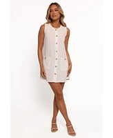 Petal and Pup Women's Velvette Mini Button Down Dress