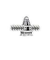 Bling Jewelry Traveler Paris Vacation Eiffel Tower Charm Bead Oxidized Sterling Silver Fits European Bracelet