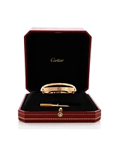 Pre-Owned Cartier Double Love Bracelet 18K Rose Gold with Pink Sapphires and Diamonds
