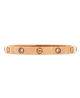 Pre-Owned Cartier Love 4 Diamond Bracelet 18K Rose Gold with Diamonds