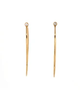 Pre-Owned Tiffany & Co. Elsa Peretti Diamond Hoop Earrings 18K Rose Gold with Diamonds