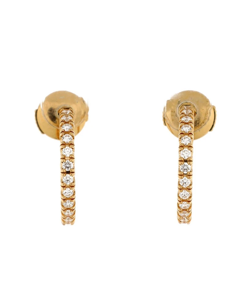 Pre-Owned Cartier Small Etincelle de Cartier Hoops Earrings 18K Gold and Diamonds