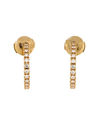 Pre-Owned Cartier Small Etincelle de Cartier Hoops Earrings 18K Gold and Diamonds