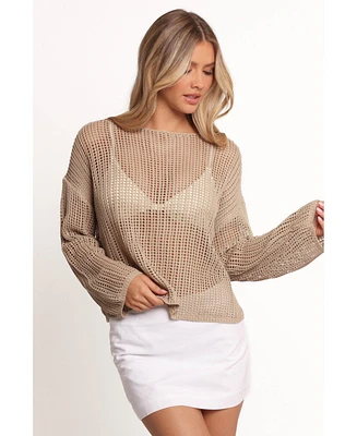 Petal and Pup Women's Desiree Open Weave Knit Sweater