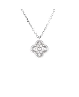 Pre-Owned Van Cleef & Arpels Sweet Alhambra Pendant Necklace 18K White Gold with Diamonds