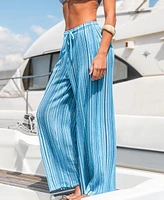 Cupshe Women's Horizon Haze Striped Cover-Up Pants