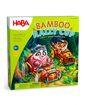Haba Bamboo Rally Cup - Hype in the Jungle: Board Games for Kids 6-8, Fast-paced Car Racing Games & Strategy Board Games, Made in Germany