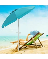 6.5 Feet Beach Umbrella with Carry Bag without Weight Base