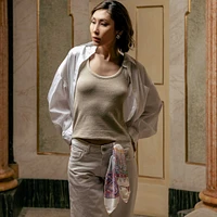 Venetian Fan - Silk Bandana for Women
