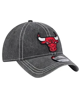 New Era Men's Black Chicago Bulls Pigment Dyed 9TWENTY Adjustable Hat