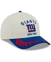 New Era Men's Cream/Royal New York Giants 2025 Nfl Draft 9FORTY A-Frame M-Crown Adjustable Hat