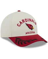 New Era Men's Cream/Cardinal Arizona Cardinals 2025 Nfl Draft 9FORTY A-Frame M-Crown Adjustable Hat