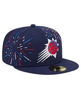 New Era Men's Navy Phoenix Suns Americana Fireworks 59FIFTY Fitted Hat