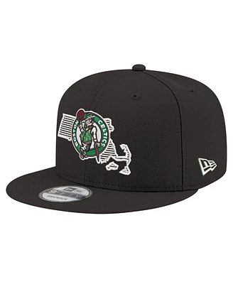 New Era Men's Black Boston Celtics State Pride 9FIFTY Snapback Hat