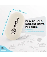 Erasers Pencil Big Oval, Erasers School Supplies for Kids and Artists, Hi Polymer Large White Soft Eraser, Rubber and Non – Abrasive Eraser, Be