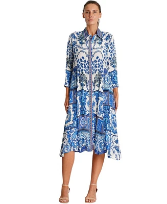 Midi long bell sleeves dress