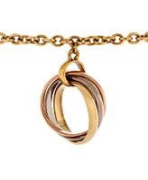 Pre-Owned Cartier Trinity Charm Chain Bracelet 18K Tricolor Gold