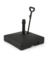 Mobile Patio Umbrella Base Water Sand Fillable Market Table Umbrella Stand with 3 Wheels