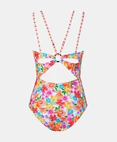 Cupshe Women's Ditsy & Petals Tummy Control One-Piece