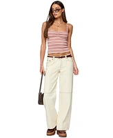 Edikted Women's Adelia Striped Ruched Tank Top