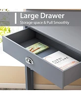 Corner Wooden Piece Laptop Computer Desk
